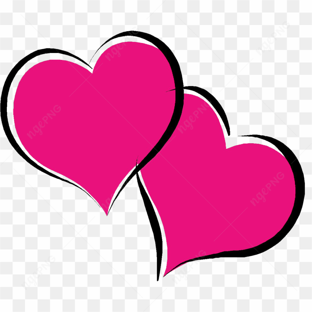 Hot Pink Heart PNG Pic
