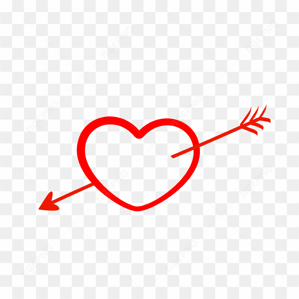 Love Heart Arrow PNG Image