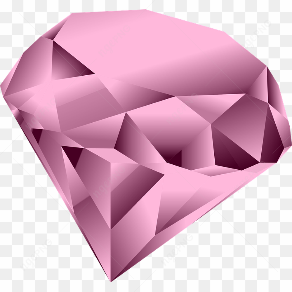 Pink Diamond Heart PNG Clipart