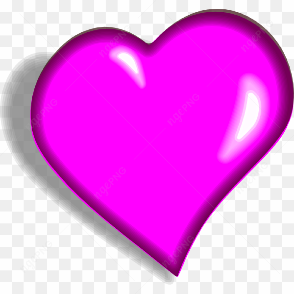 Pink Heart PNG Transparent Image