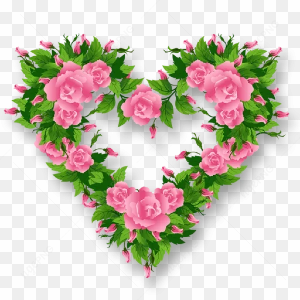 Rose Heart PNG Clipart