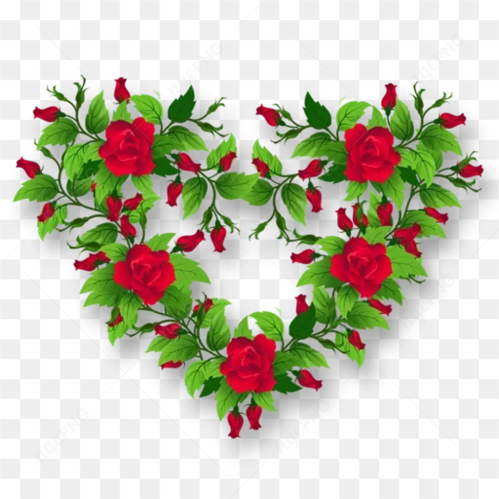 Rose Heart PNG File