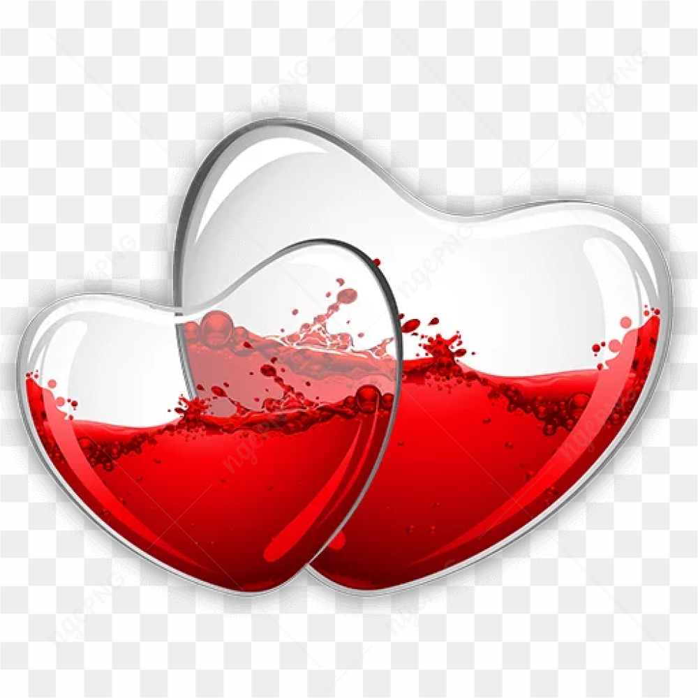 Two Hearts PNG Free Download