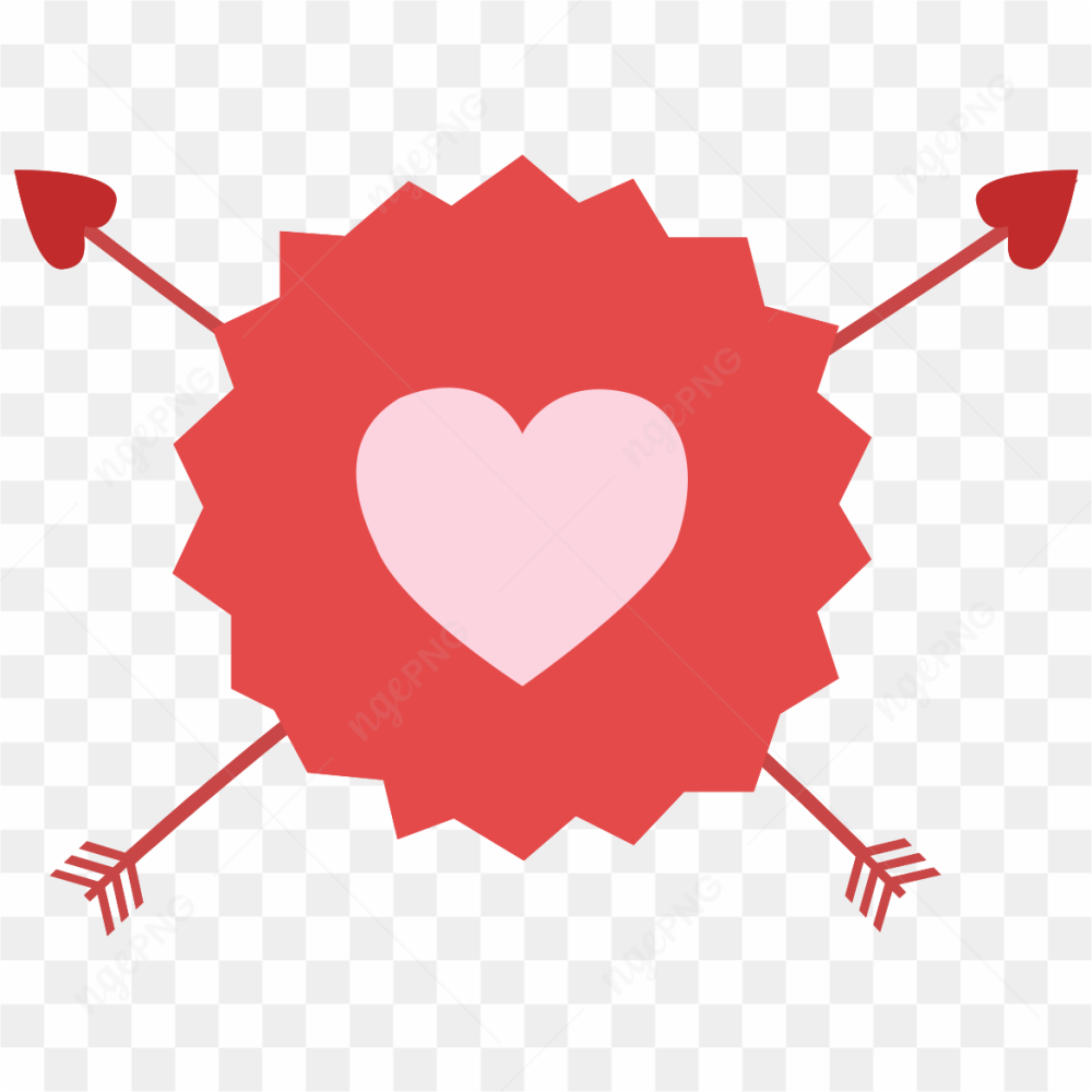 Valentine Heart Arrow PNG Image
