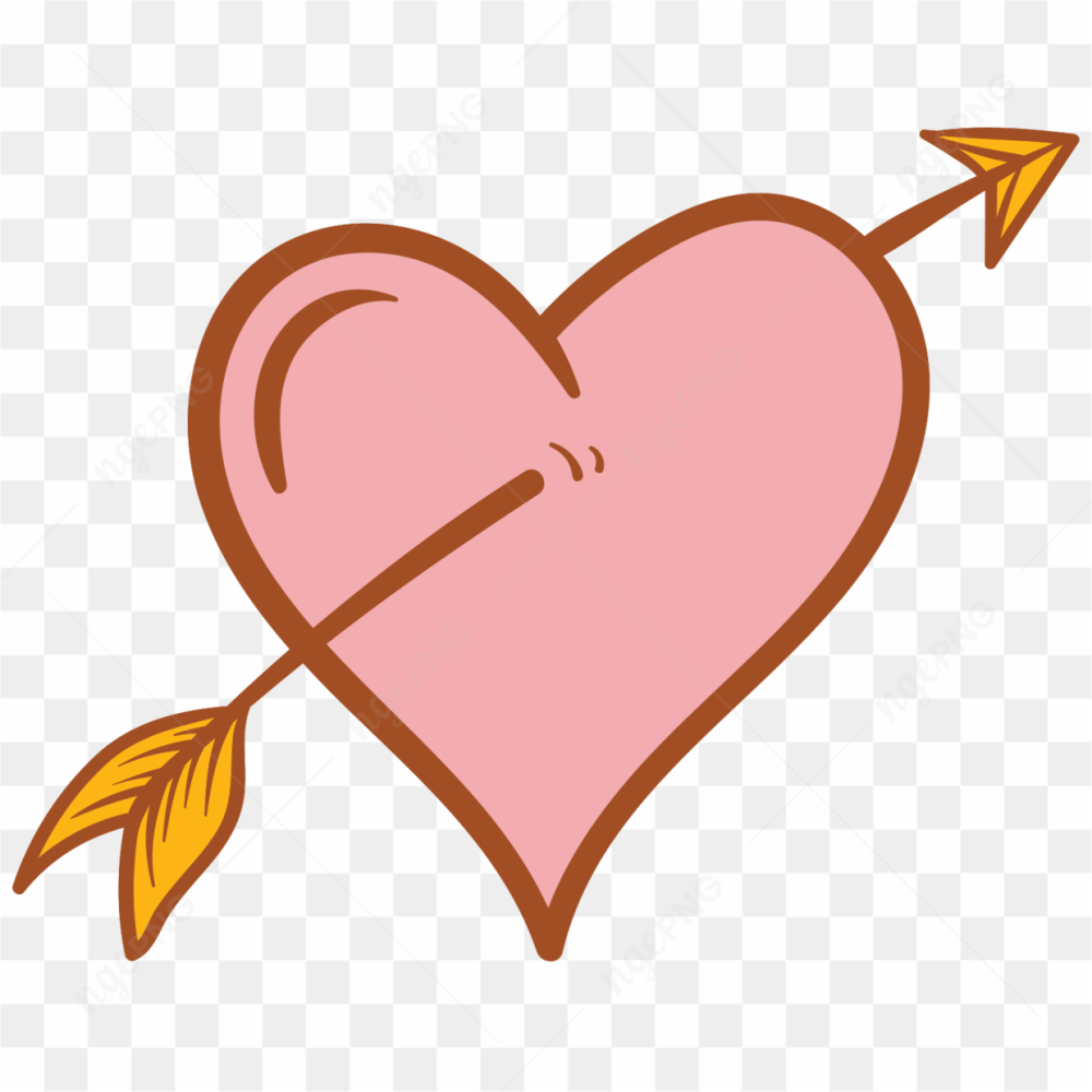 Valentine Heart Arrow PNG Photos