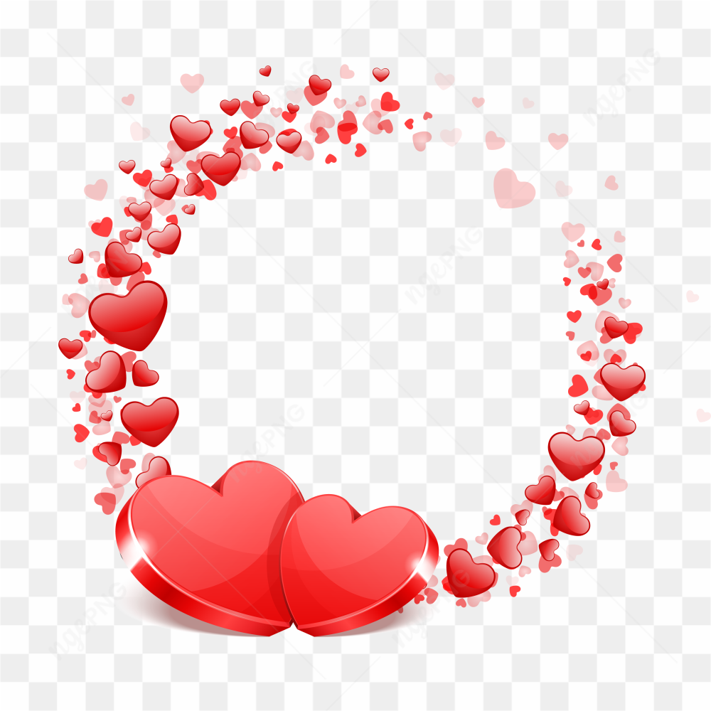 Valentine Heart Vector PNG Transparent Image