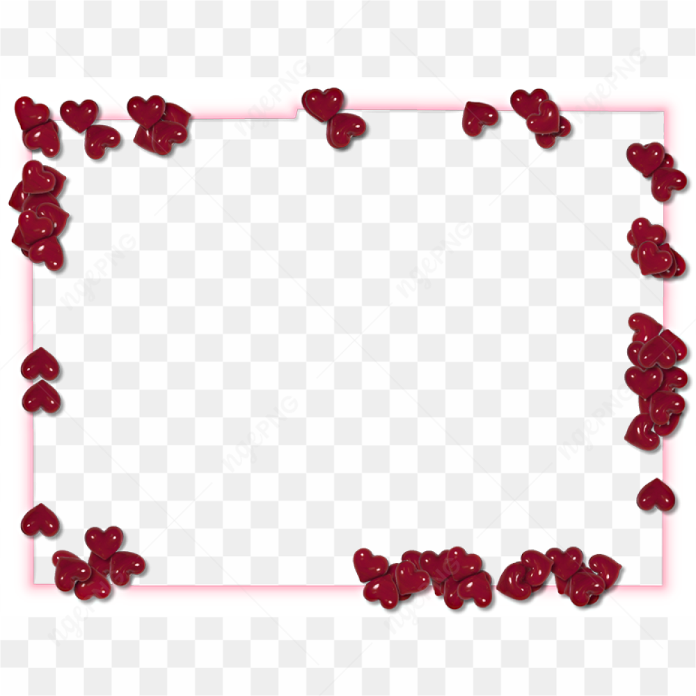 Valentines Day Border Heart PNG