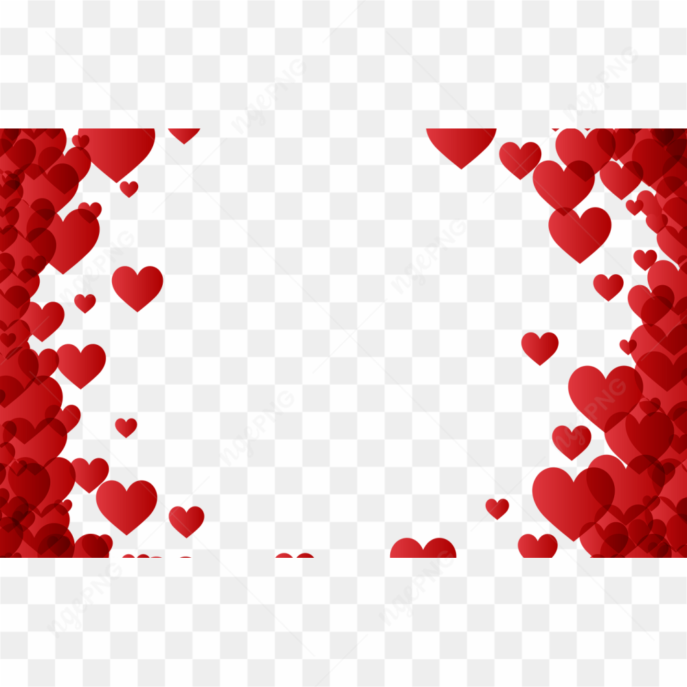 Valentines Day Heart Border PNG