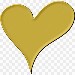 Vector Gold Heart PNG Image