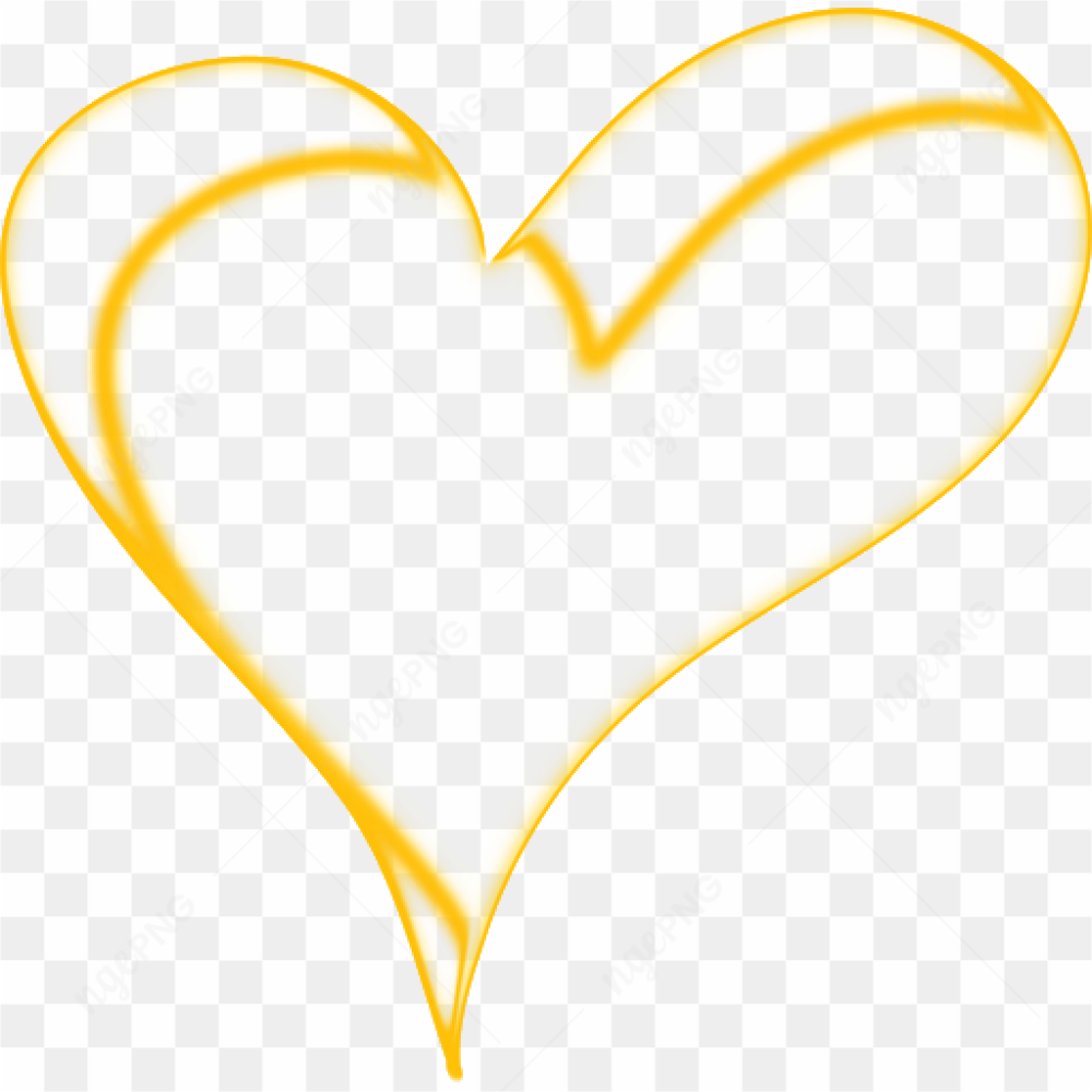 Vector Gold Heart Transparent PNG