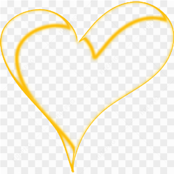 Vector Gold Heart Transparent PNG