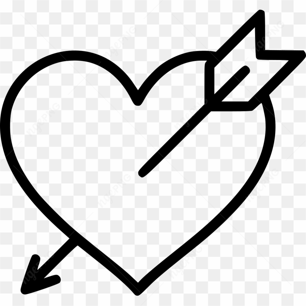 Vector Heart Arrow PNG Pic