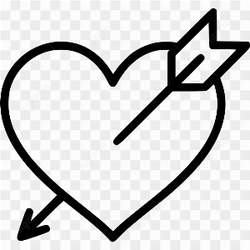 Vector Heart Arrow PNG Pic