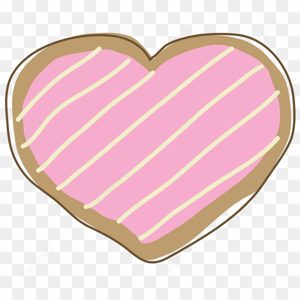 Vector Heart Cookie PNG Clipart