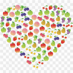 Vector Heart Fruit PNG File