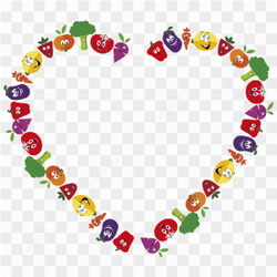 Vector Heart Vegetables PNG Image