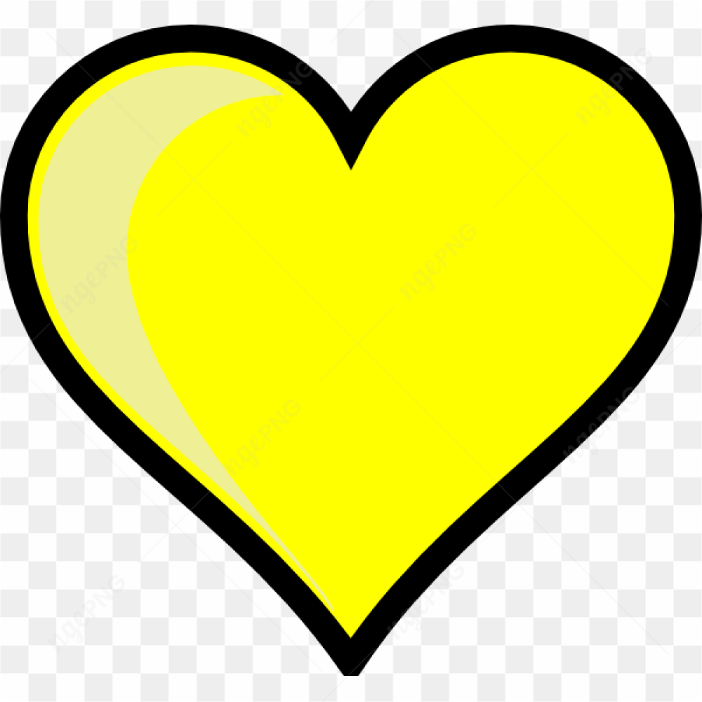 Yellow Heart PNG HD