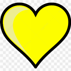Yellow Heart PNG HD