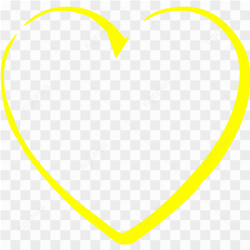 Yellow Heart PNG Transparent Image