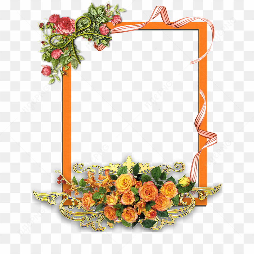 Flowers Frame Wedding PNG