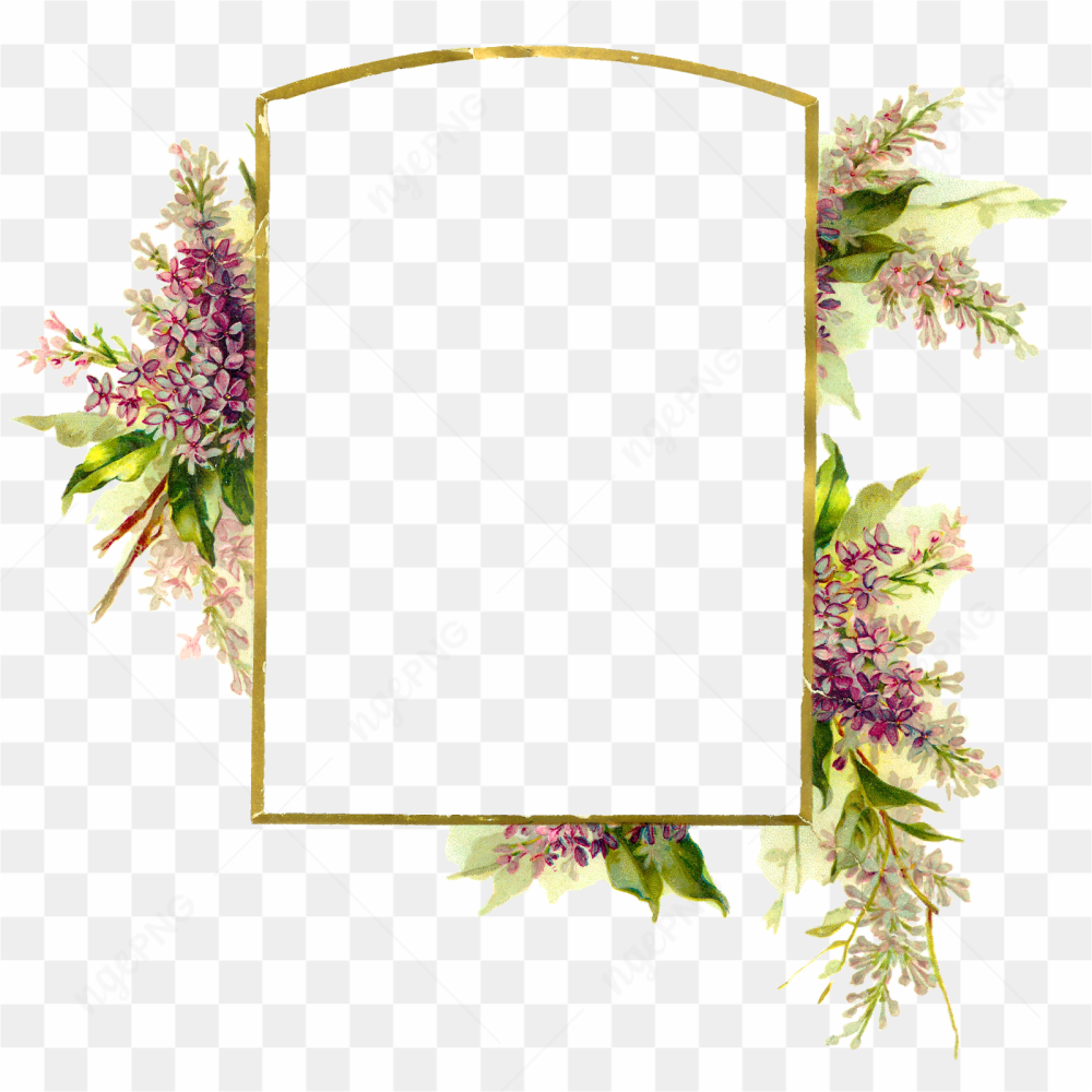 Wedding Frame PNG Isolated Photo