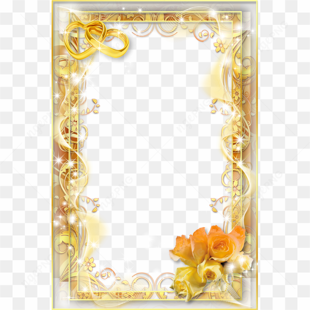 Wedding Frame PNG Isolated HD