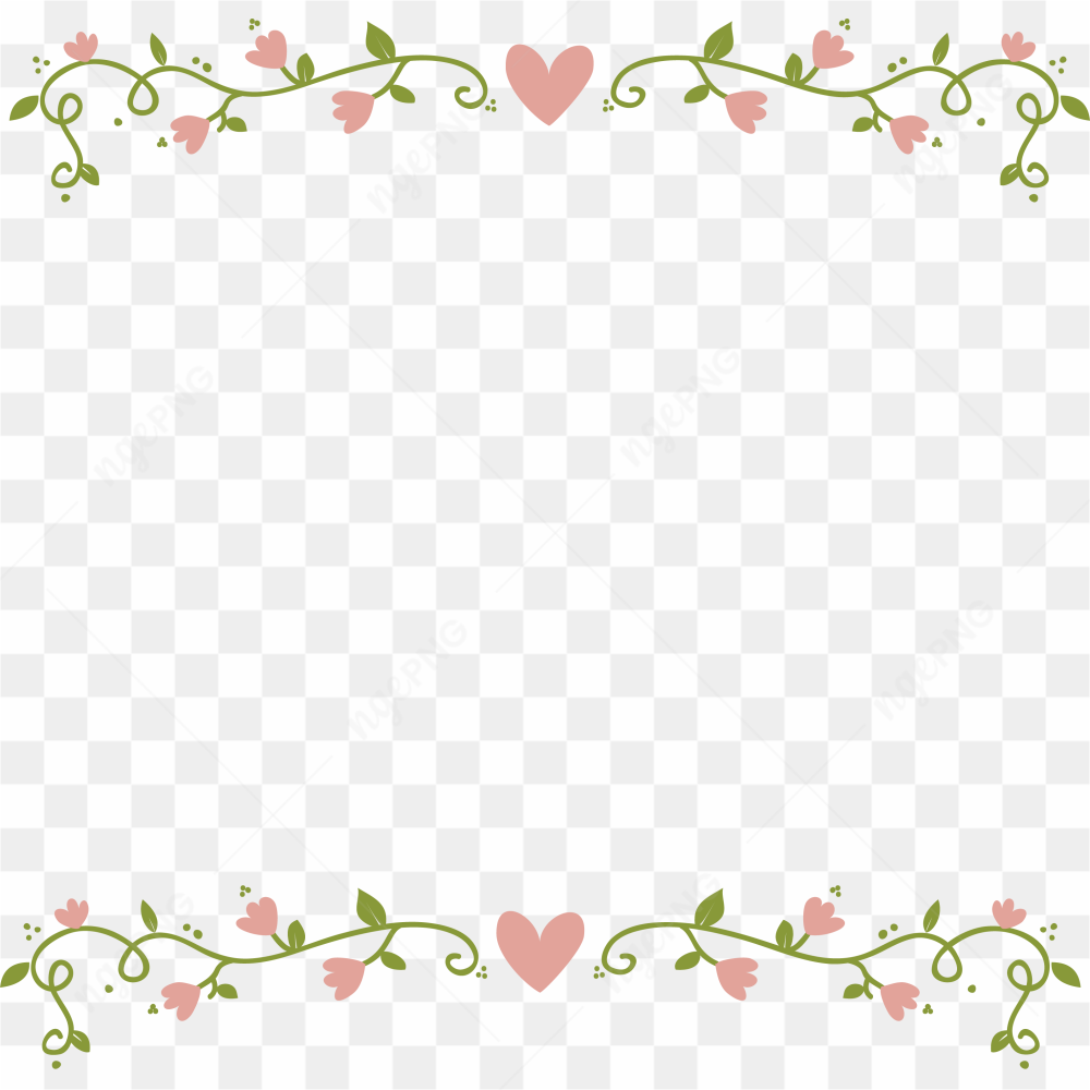 Wedding Floral Border PNG Photos