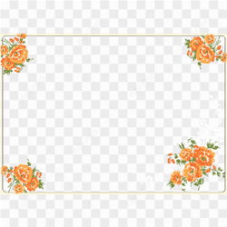 Wedding Flowers Border Frame PNG
