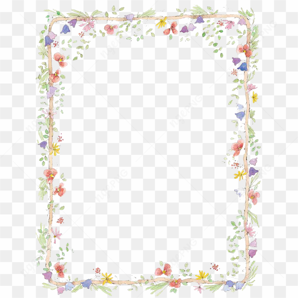 Wedding Flowers Border PNG
