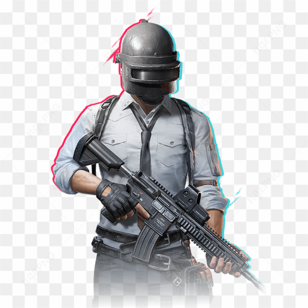 The main action character of the gun in the hand of PUBG Mobile