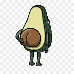 Avocado scratching her ass