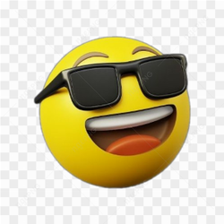 Laughing emoji with glasses