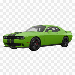 Green challenger car