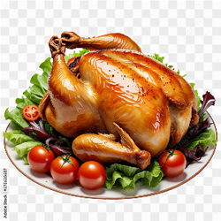 Frango assado com legumes