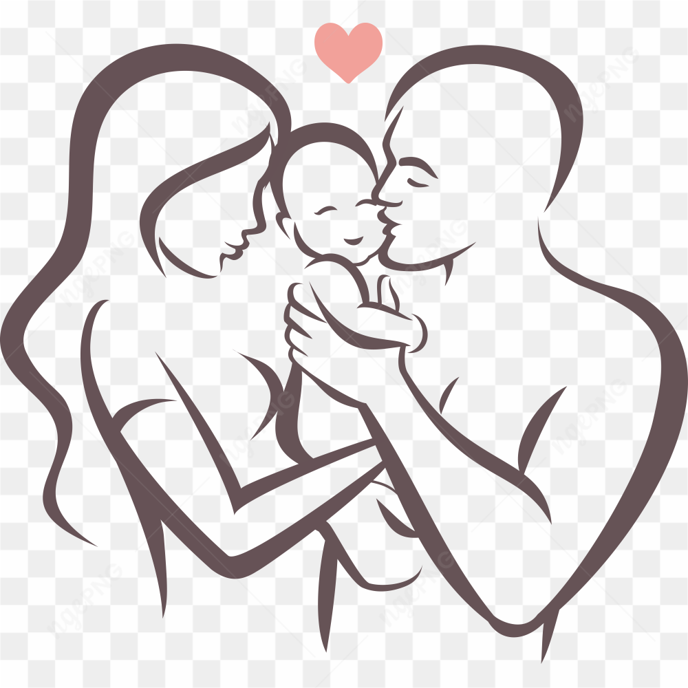 Family happy children love