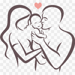 Family happy children love
