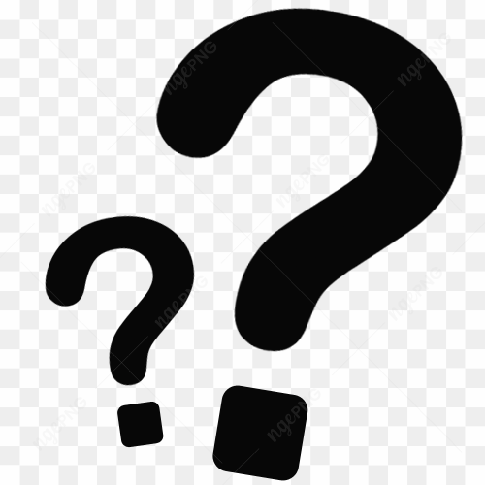 Black question marks
