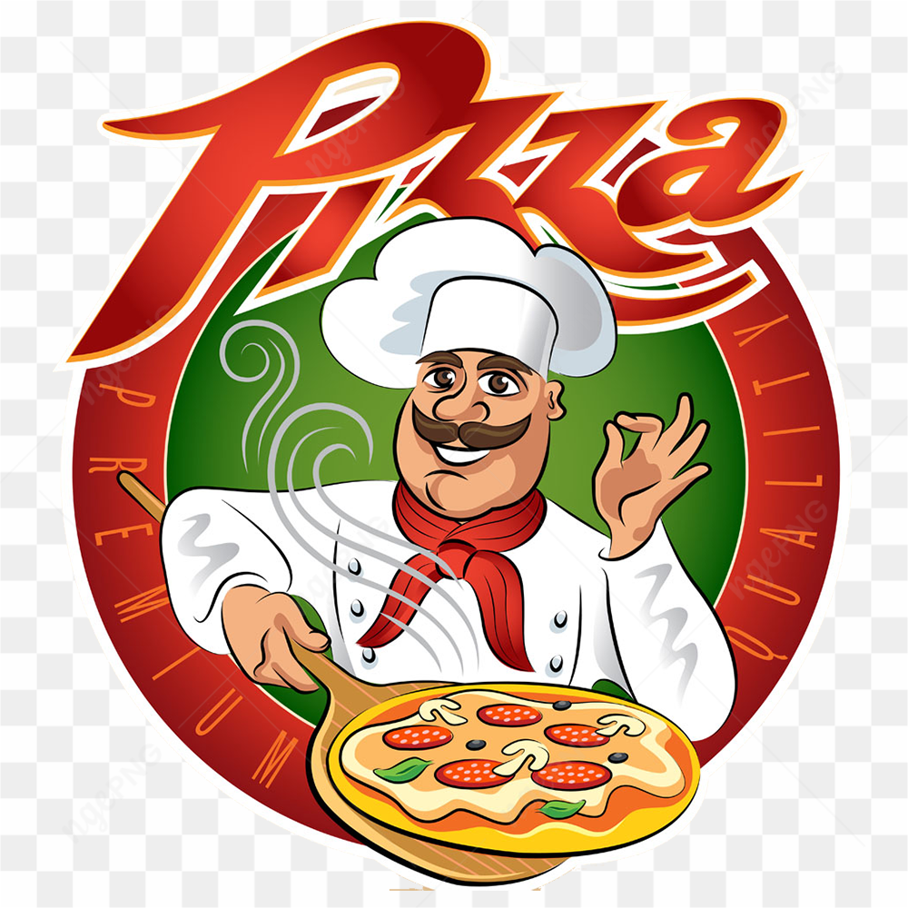 Pizza logo illustration