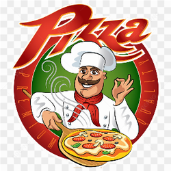 Pizza logo illustration