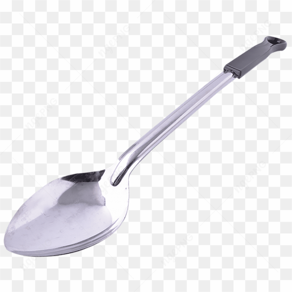 Metal soup spoon