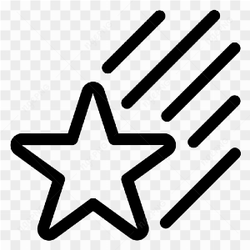 Black shooting star