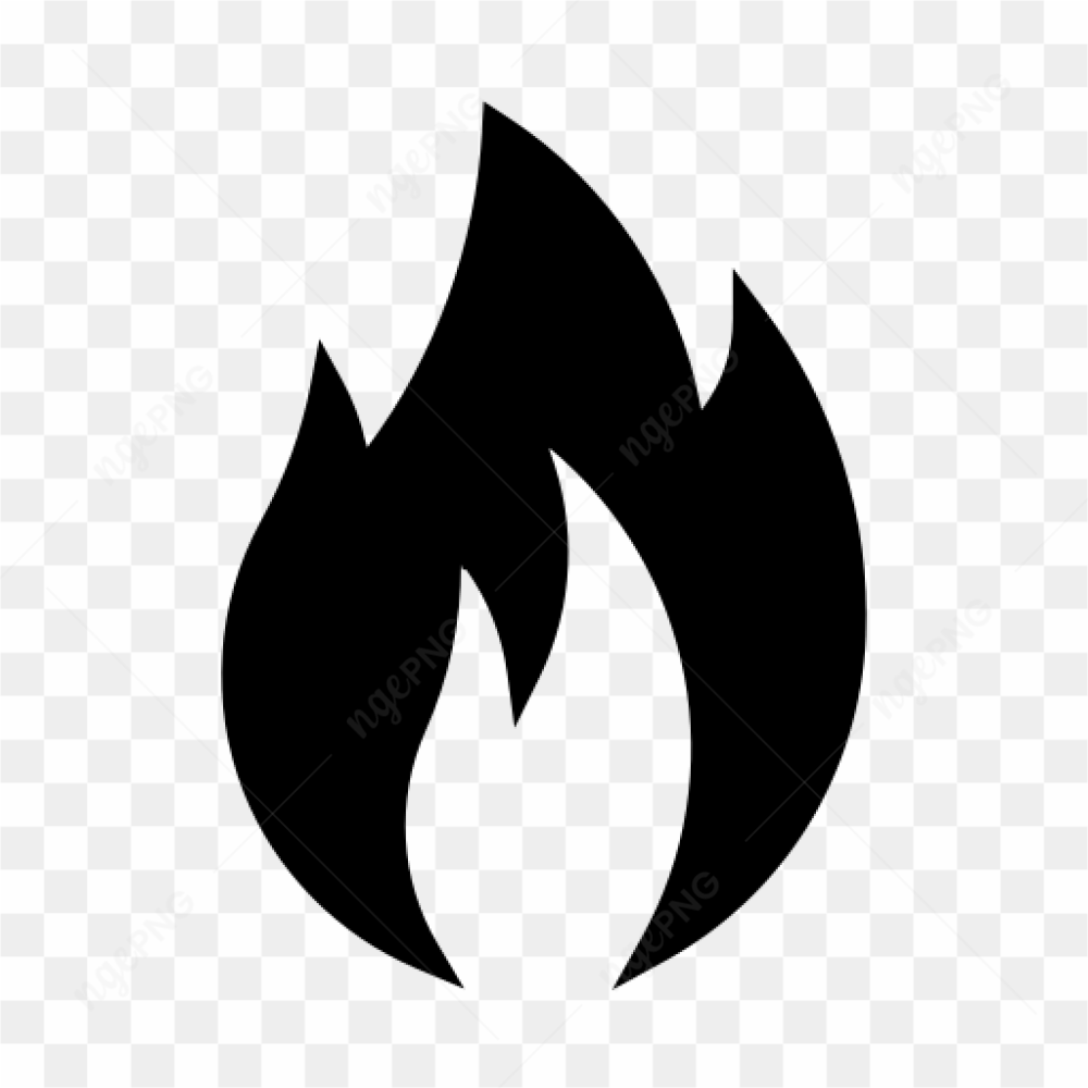 Black flame icon