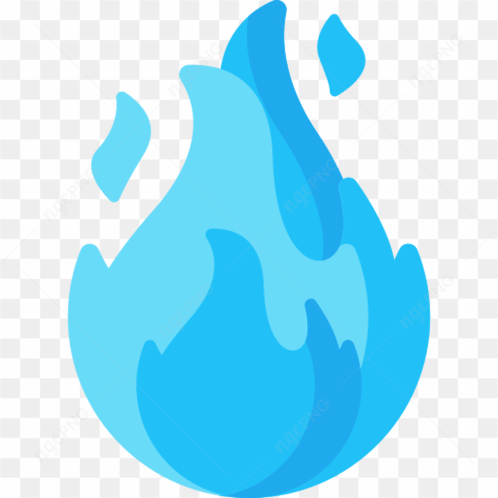 Blue flame icon