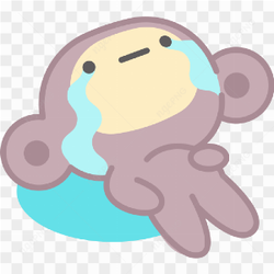 Sad monkey crying 