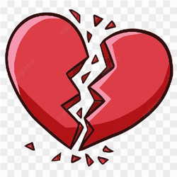 Broken heart .