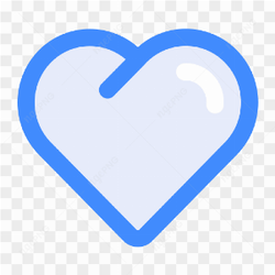 Blue heart .