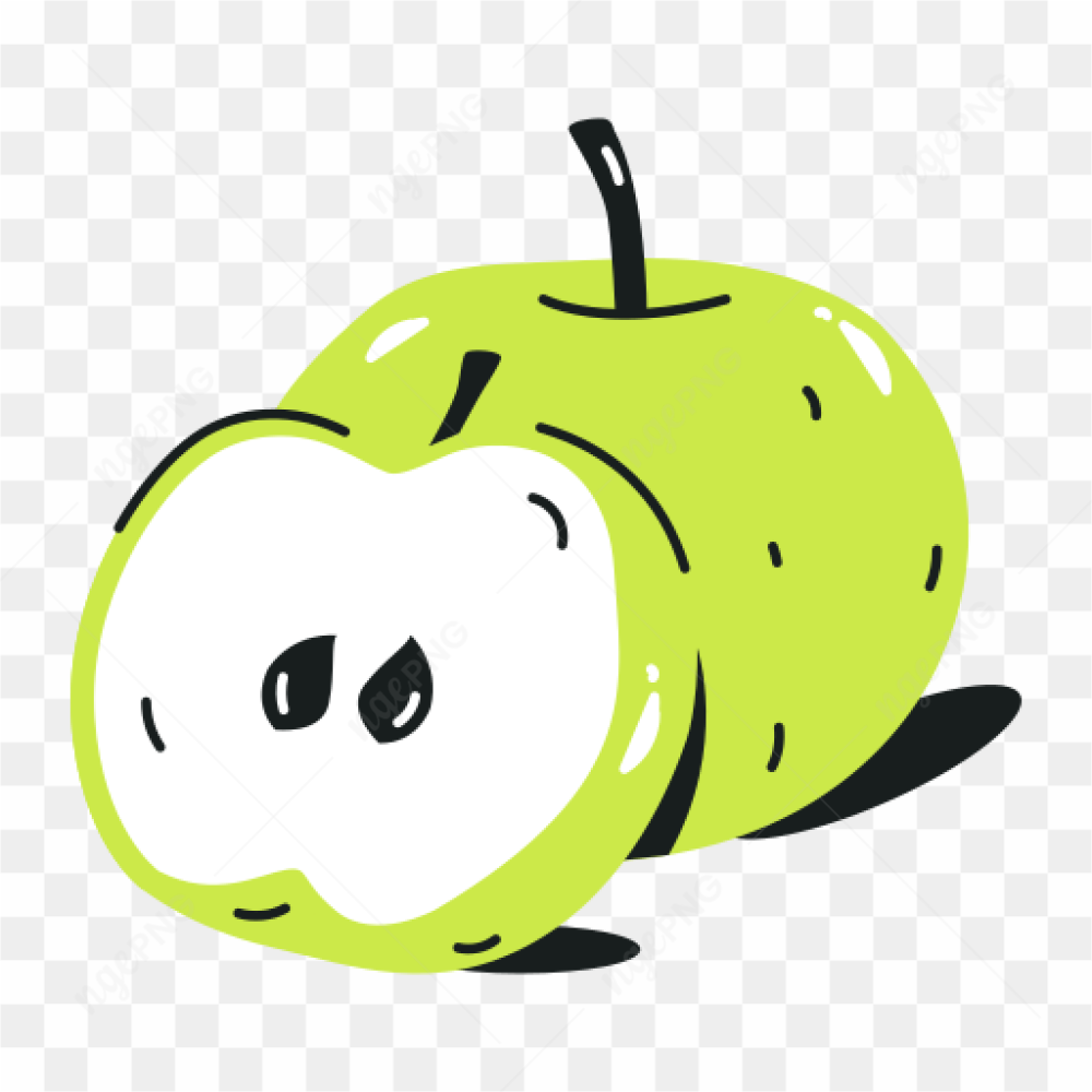 Green apple .