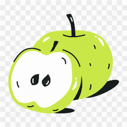 Green apple .