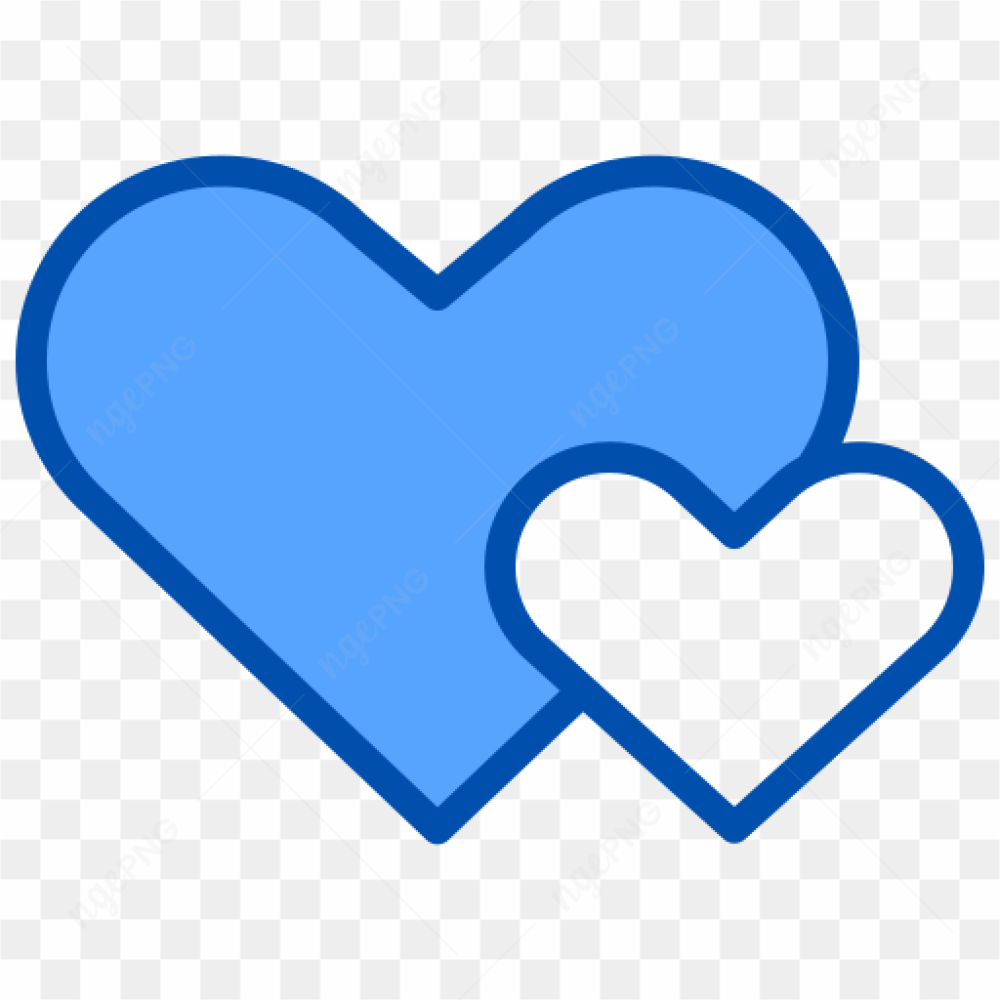 Two blue hearts