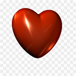 A bright red heart